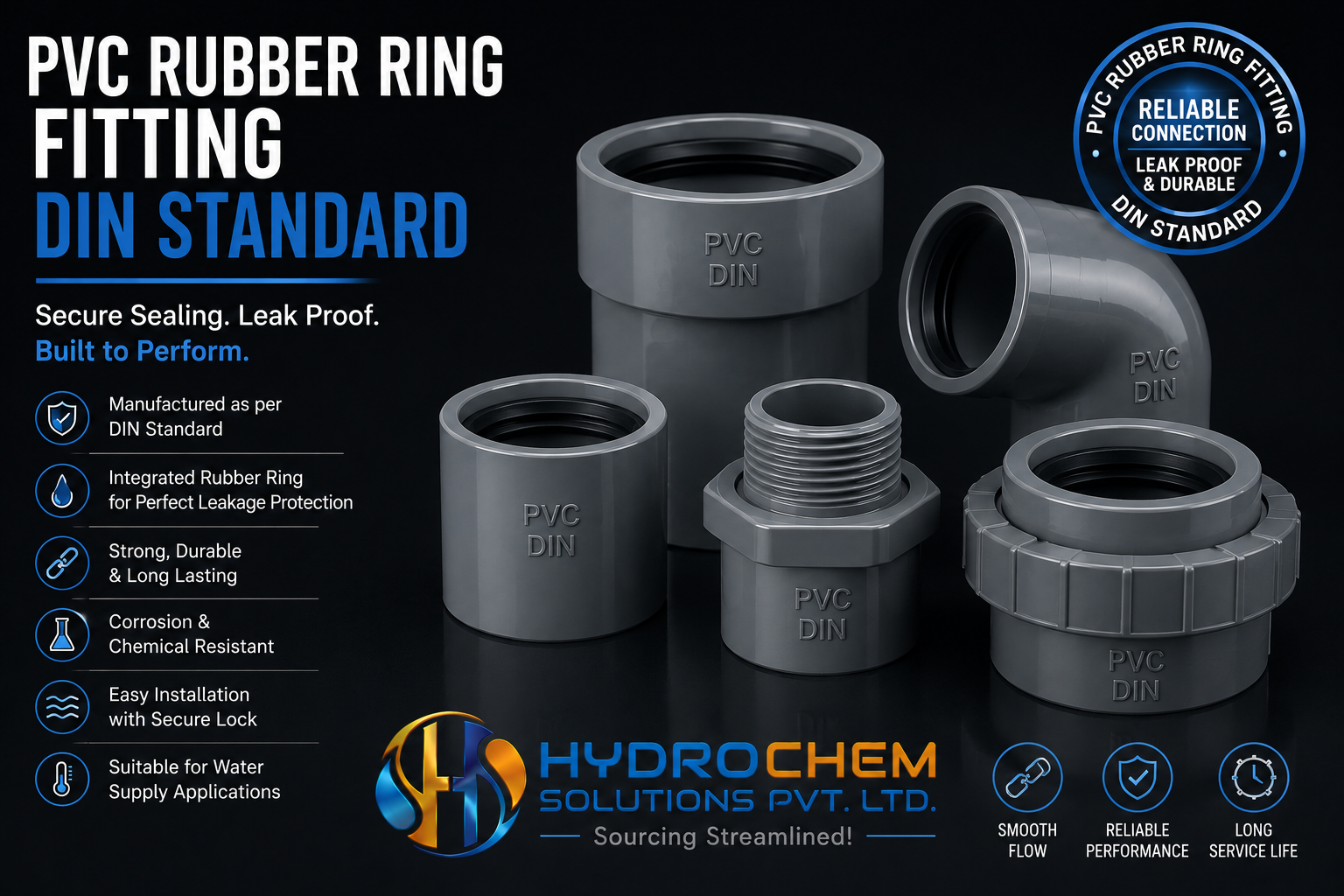 PVC Rubber Ring Fitting DIN Standard