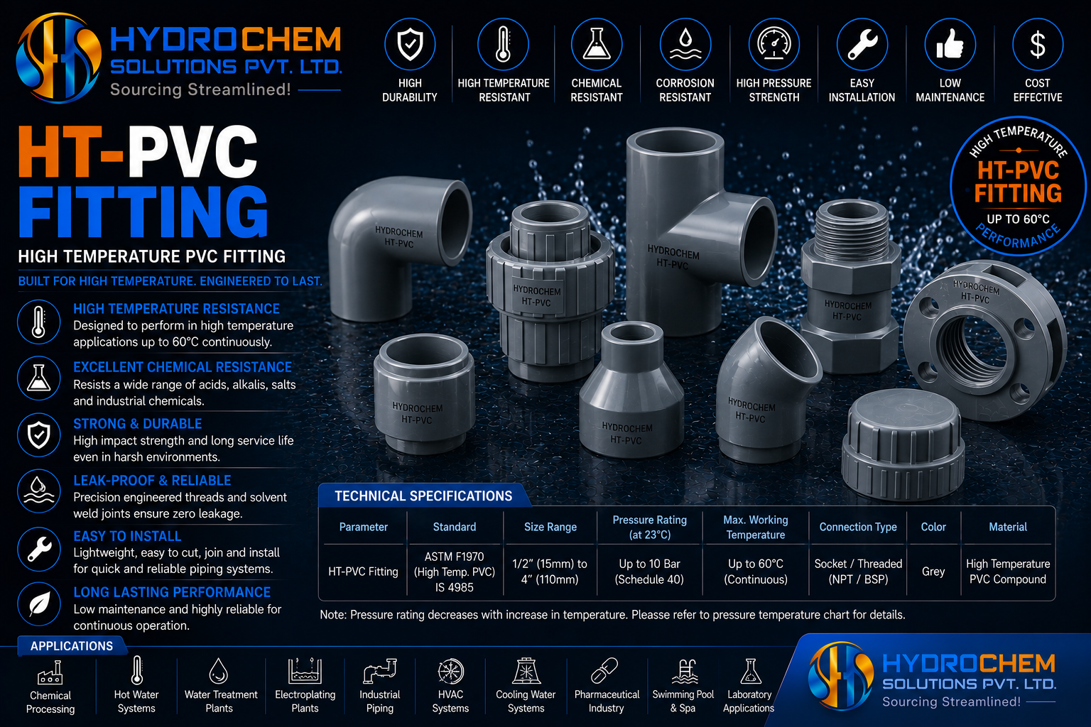 HT-PVC Fitting (High Temperature PVC Fitting)